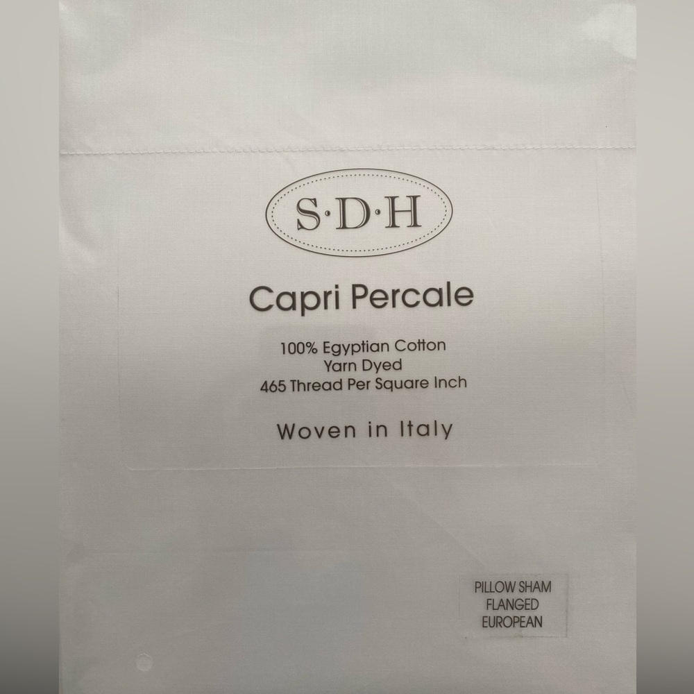 SDH Capri Percale Pillow Sham Flanged European